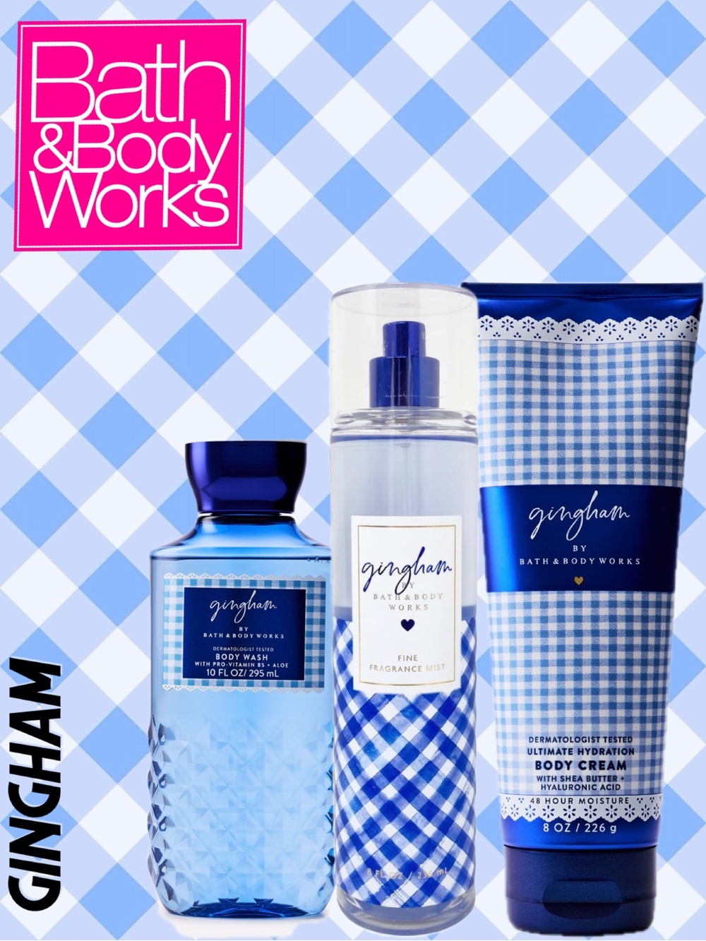 BATH & BODY WORKS - 3 Bundle GINGHAM